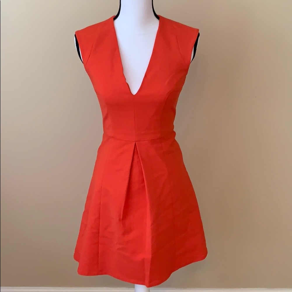 French Connection Orange/Red Dress Size Small